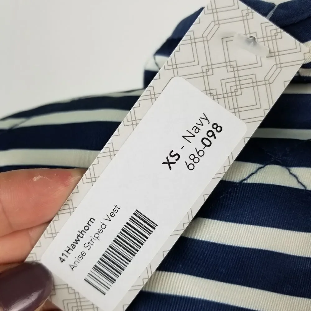NWT 41 Hawthorn Anise Striped Vest XS Stitch Fix